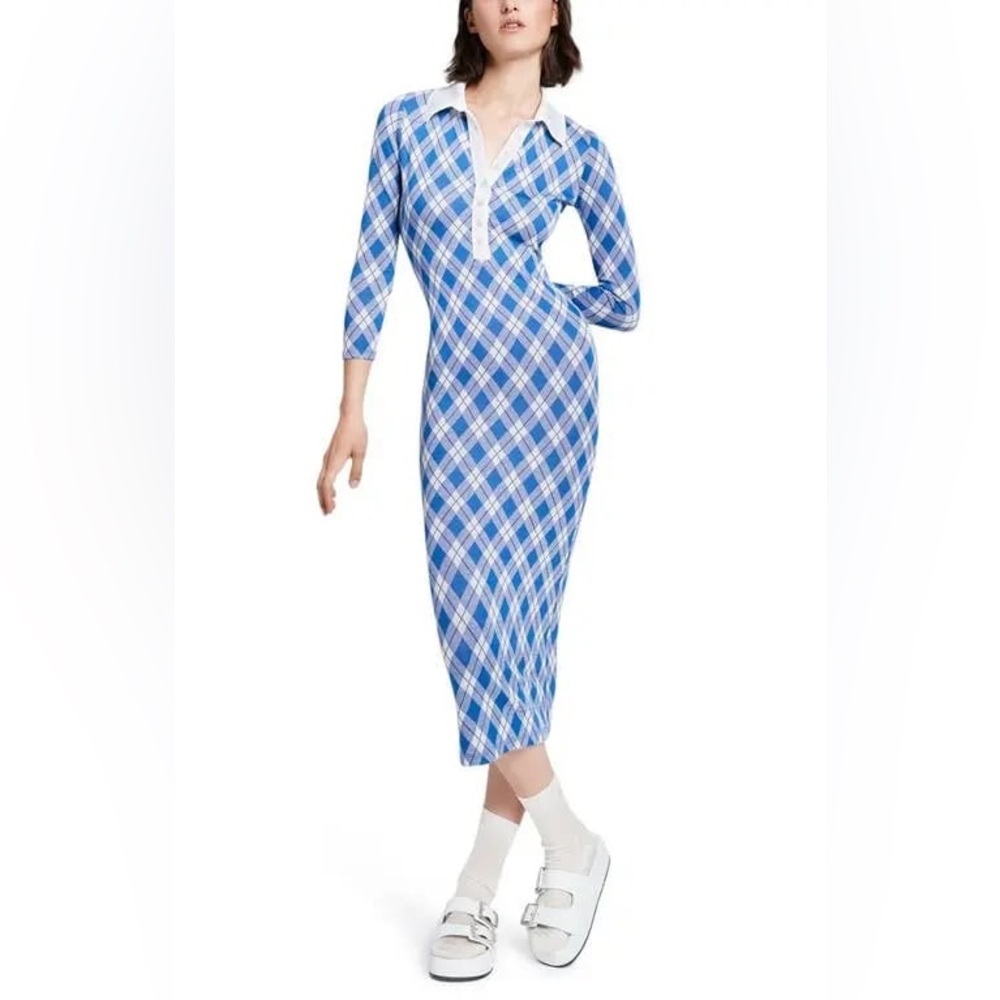 SMYTHE
Argyle Polo Body-Con Midi Dress